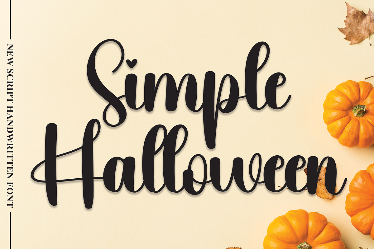 Simple Halloween | Script Font, a Script Font by Scratchones (Photo 1 of 8)