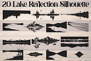 Lake Reflection Silhouette, an Object Graphic by Designer_Momina (Thumbnail 1 of 20)
