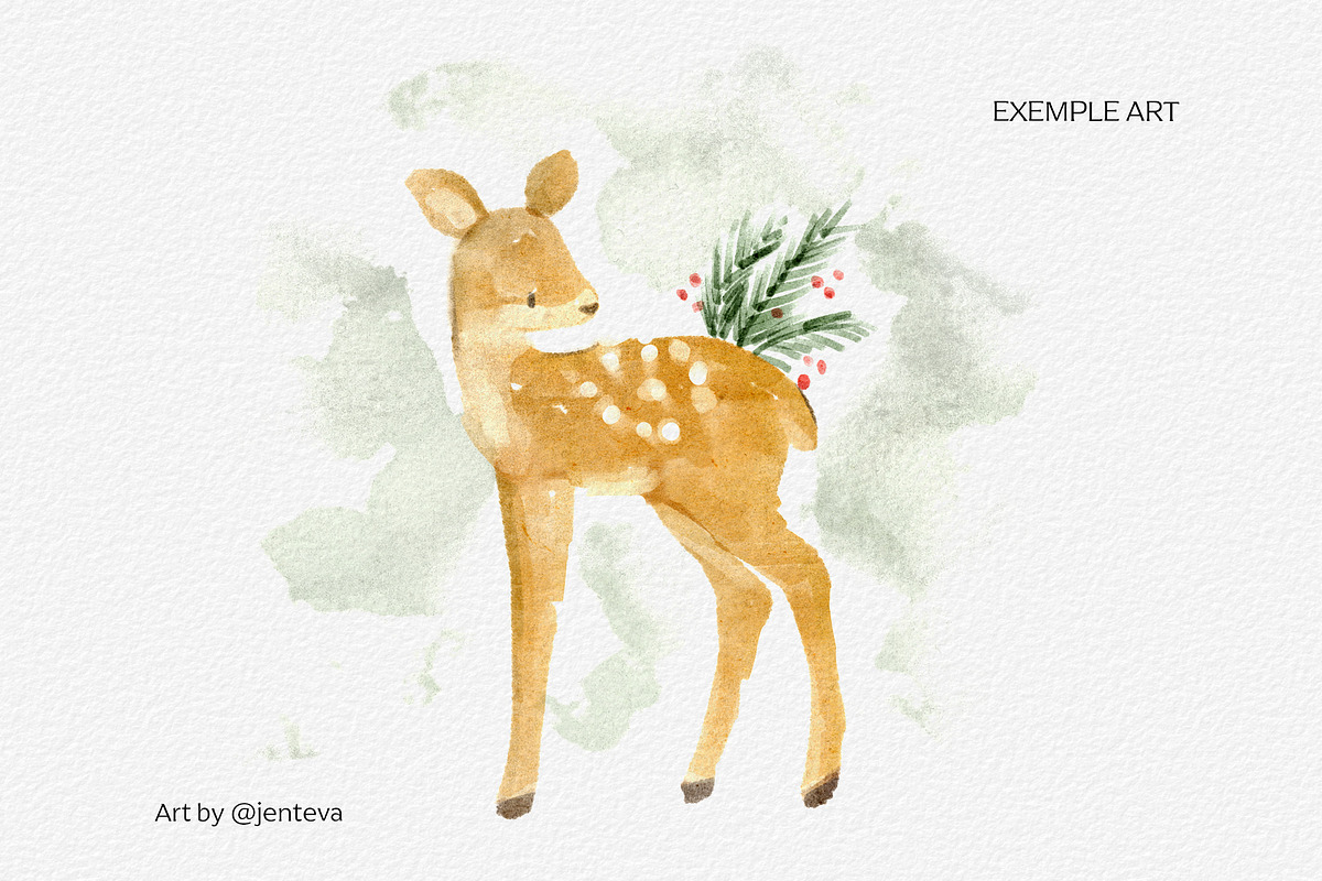 Realistic watercolor brushes - PS, a Brush Add-On by Jenteva Art (Photo 6 of 13)
