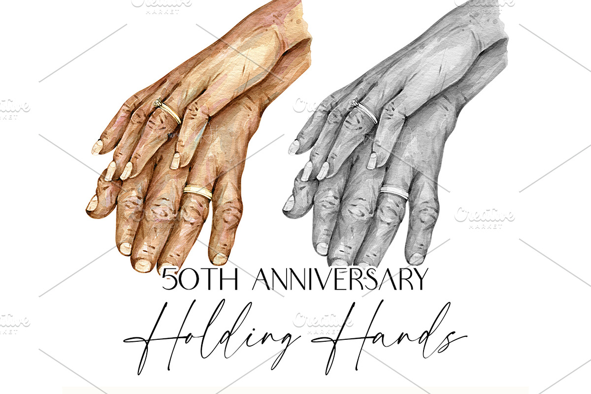Wedding 50th Anniversary Grandparent, a Person Illustration by EkaterinaViArt (Photo 1 of 3)