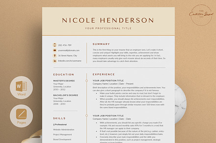 Resume/CV - The Nicole