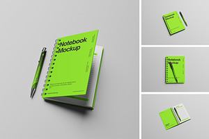Notebook with Pen Mockup