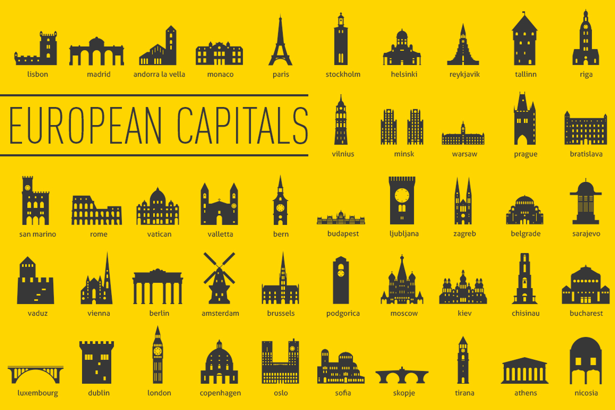 195 Capital Landmarks, an Illustration by Jozsef Balazs-Hegedus (Photo 2 of 7)