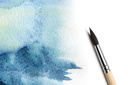 Brush and watercolor painting featuring abstract, art, and artist, an Abstract Photo by Liliia Rudchenko