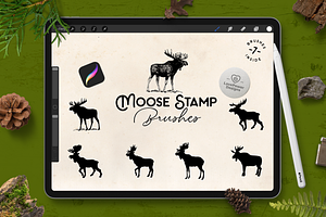 Moose Stamp Brushes For Procreate