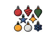 Colorful Christmas Ornament Pattern, a Graphic by yasushie (Thumbnail 2 of 16)