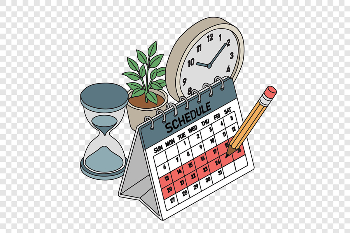 Calendar Schedule & Time Management, an Object Illustration by Partikusi Design (Photo 3 of 3)