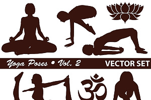 Silhouettes Girl In Yoga Pose