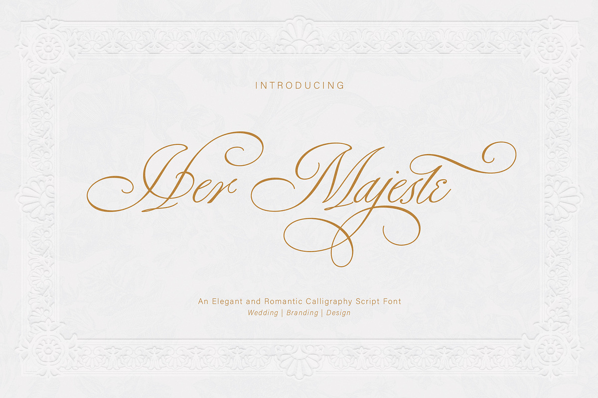 Her Majeste, a Script Font by JamalCreativeStudio (Photo 1 of 12)
