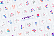 Harassment | 32 Icons Set Hand Drawn, an Outline Icon by Marina Silence (Thumbnail 1 of 16)
