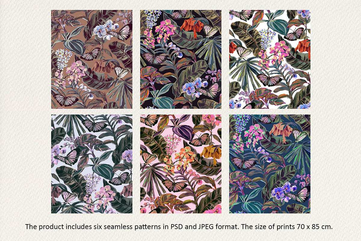 Dreamscape. Tropical patterns, a Pattern Graphic by emeraldthue (Photo 3 of 6)
