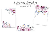 SALE! Watercolor pink & blue flowers, an Illustration by Larisa Maslova (Thumbnail 10 of 11)