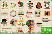 Combo Juneteenth Sublimation Design, a Decorative Illustration by DiamondShop (Thumbnail 1 of 21)