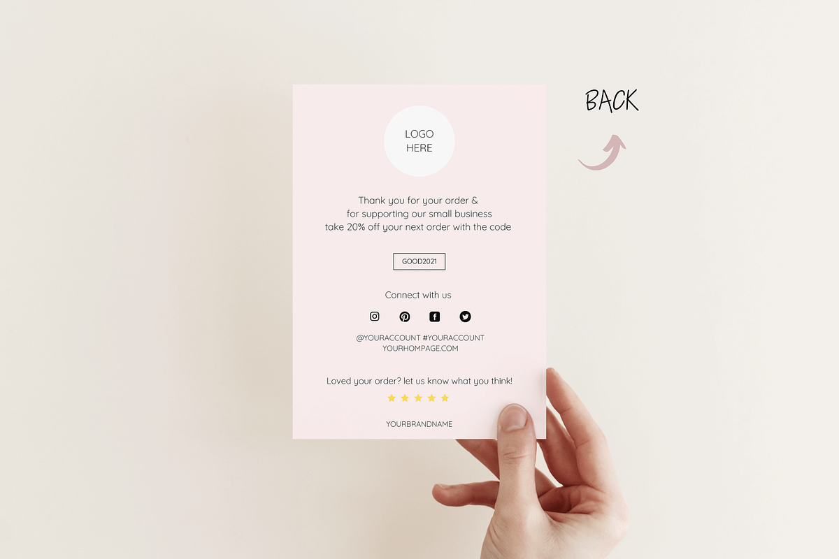 Thank you card for Canva template, a Stationery Template by Hellohastore (Photo 4 of 7)