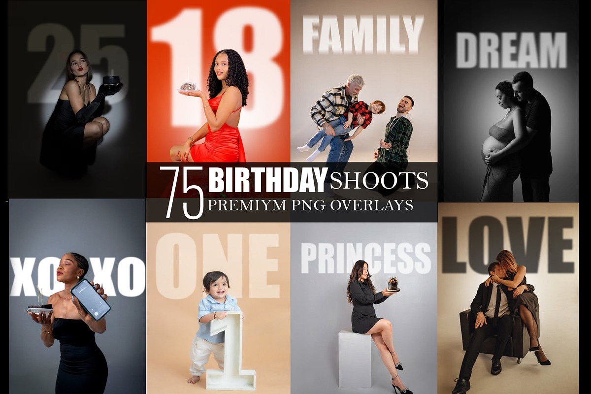 Birthday Snoots Digital Overlays, a Preset Add-On by Chipshpow Graphics (Photo 1 of 10)