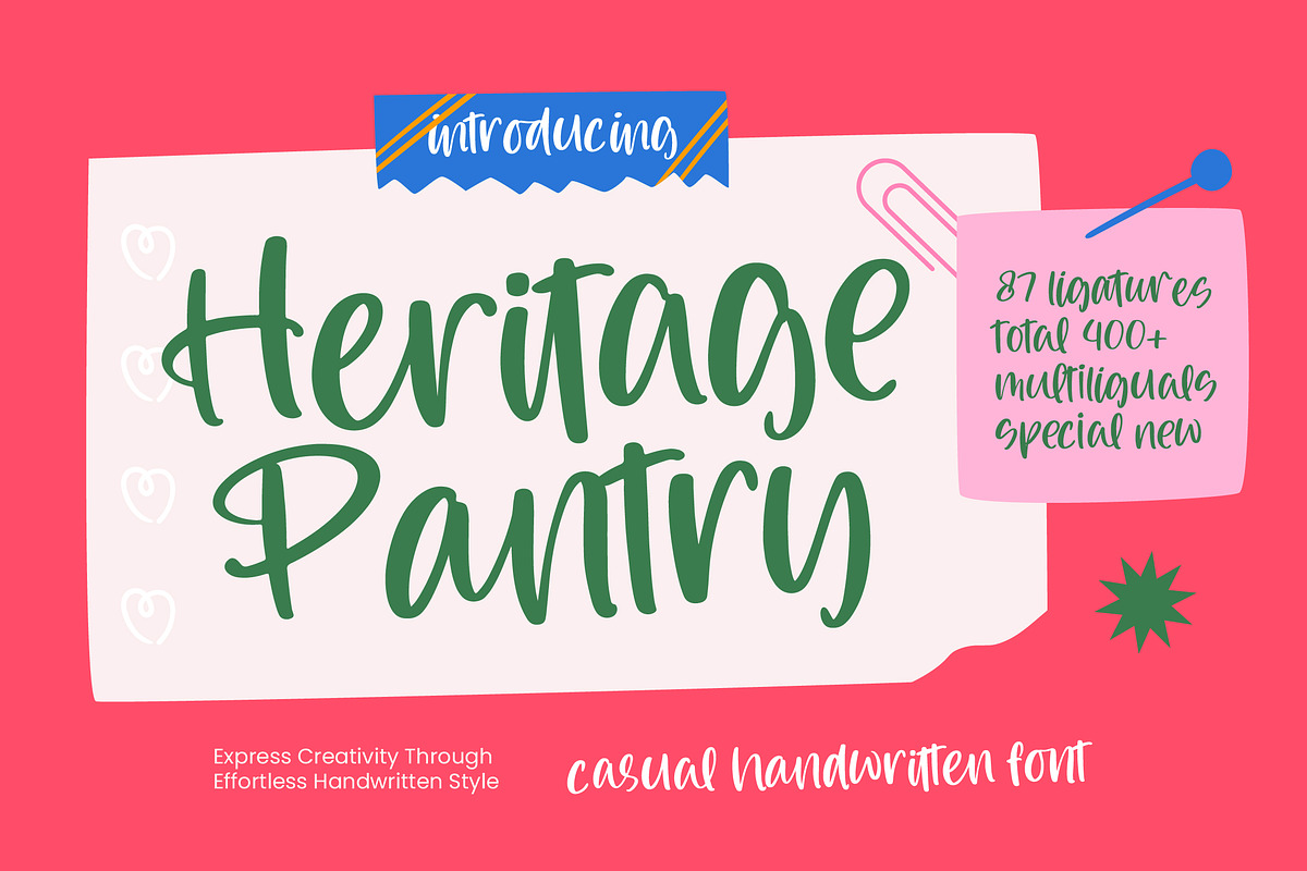Heritage Pantry Casual Handwritten, a Script Font by stylishtype.co (Photo 1 of 10)