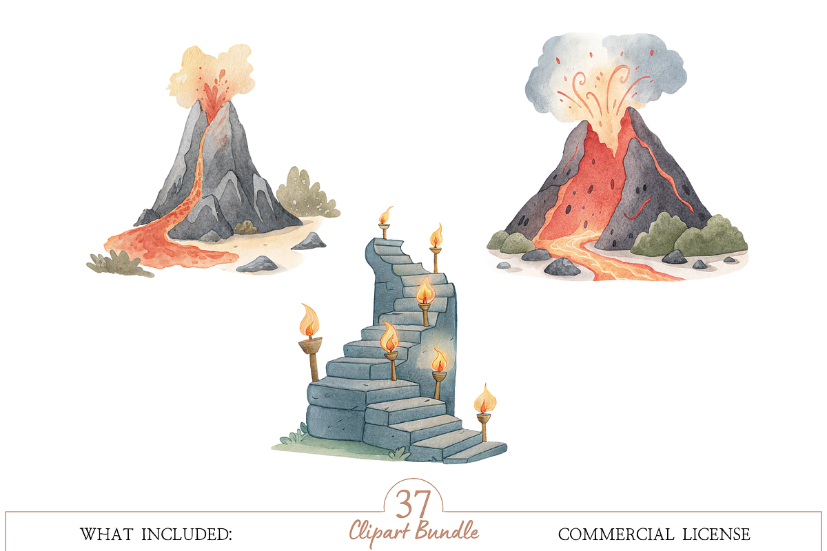 Watercolor Fantasy Dwarf Clipart Set, an Illustration by MockupWizard (Photo 4 of 6)