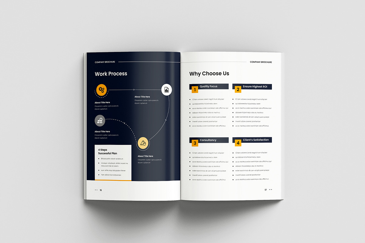 Company Profile Brochure Template, a Brochure Template by Spark_Creative (Photo 11 of 16)
