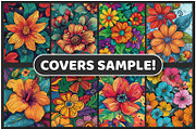 200 Boho Flower Coloring Pages, an Illustration by BrightMart (Thumbnail 2 of 3)