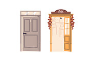 People enter and exit from doors set, a Person Illustration by PaperTrident (Thumbnail 8 of 8)