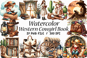 Western Cowgirl Book Clipart, an Illustration by Libby Wishes (Thumbnail 1 of 11)
