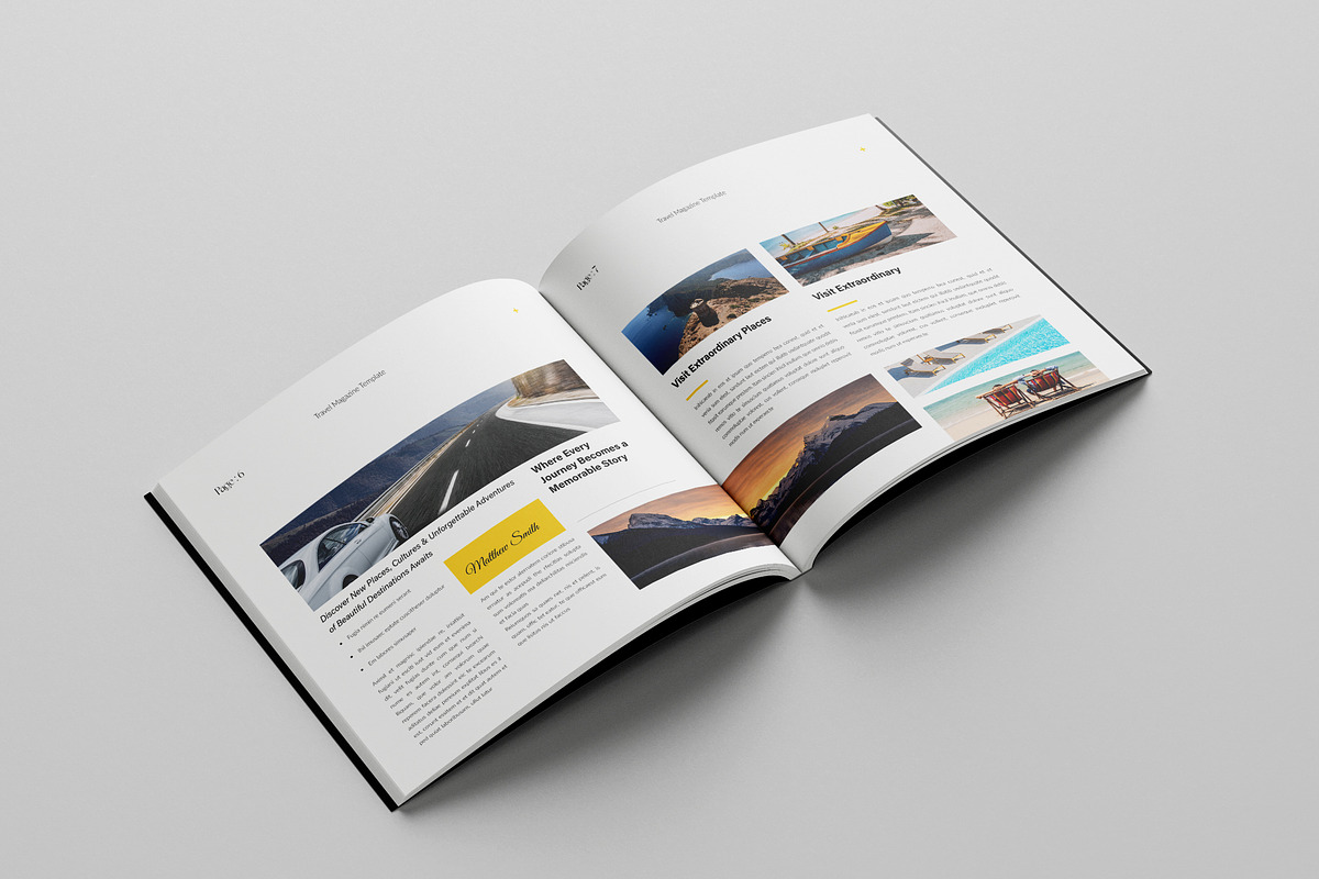 Travel Magazine Template | Square, a Magazine Template by Spark_Creative (Photo 5 of 13)