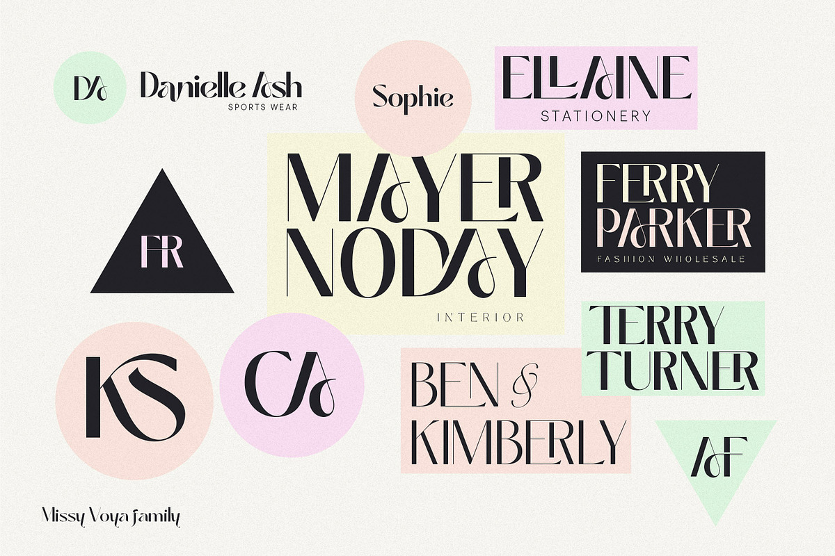 Missy Voya - Modern font family, a Sans Serif Font by creativemedialab (Photo 14 of 23)