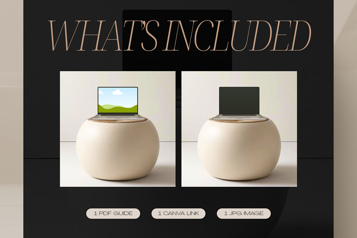 Canva Macbook Mockup Template, a Mac Mockup by Creatif Foundry (Photo 3 of 9)