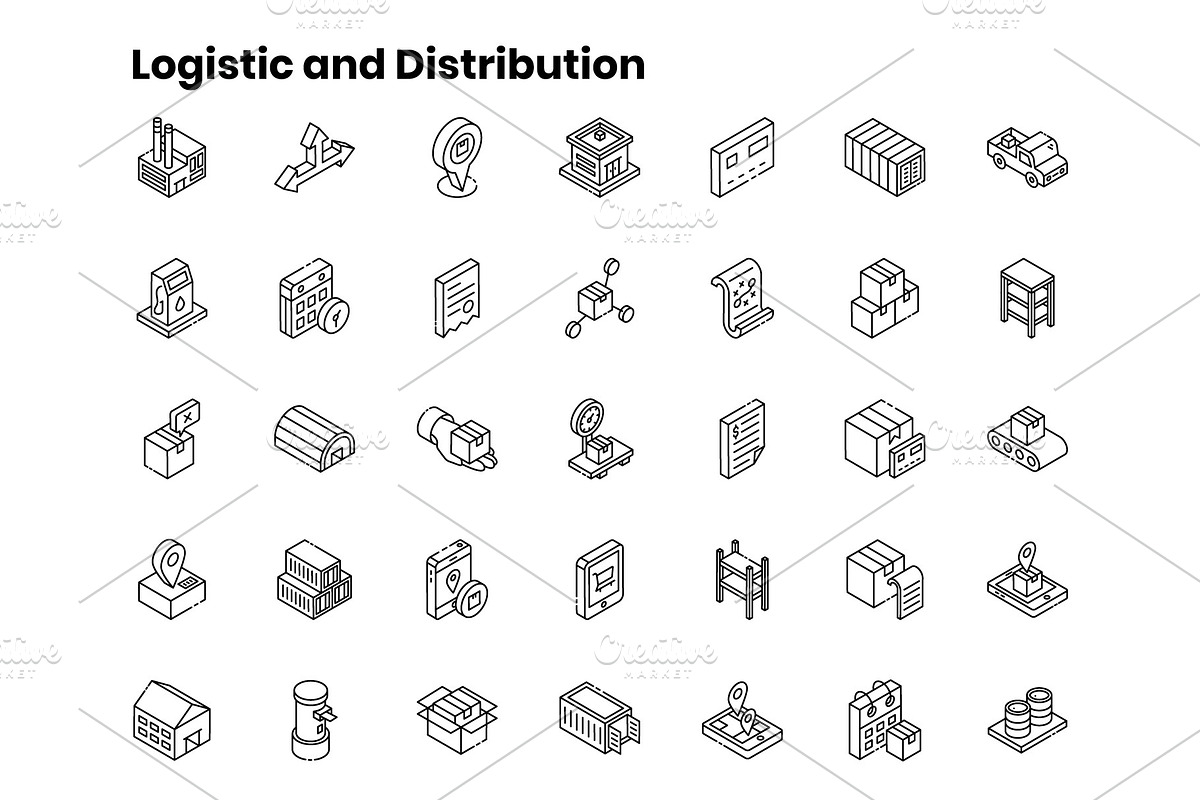 2000+ Isometric Icons Set, an Outline Icon by Brickclay (Photo 30 of 37)