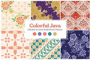 Colorful Java Batik Pattern