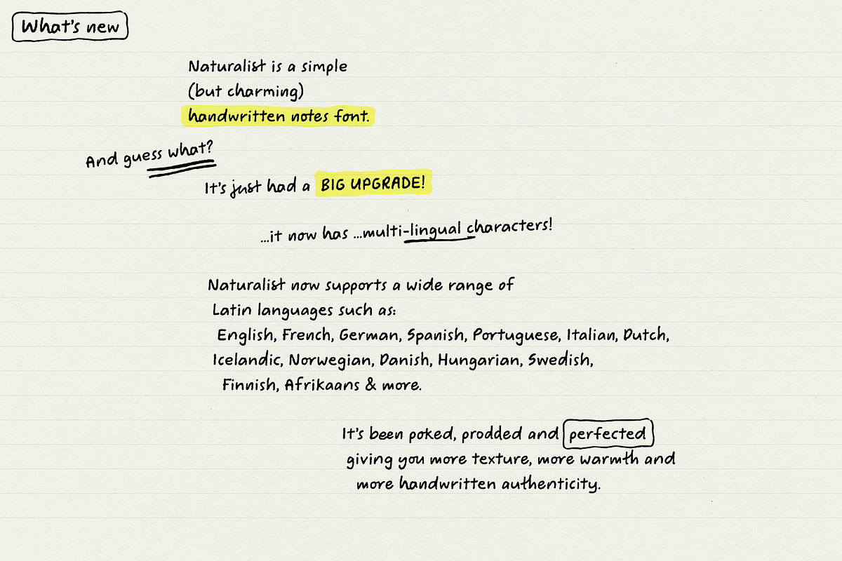 Naturalist Simple Handwriting Font, a Handwritten Font by TYPEHEIST (Photo 2 of 12)