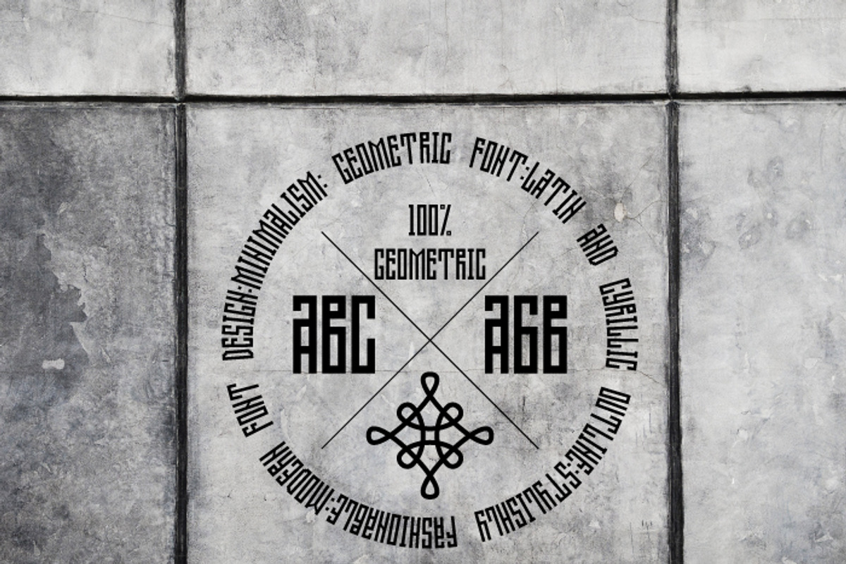 Direct step 0.1 Geometric Font preview 4