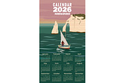 Monthly 2026 Calendar Travel poster, a Transportation Illustration by Vector_Up (Thumbnail 1 of 7)