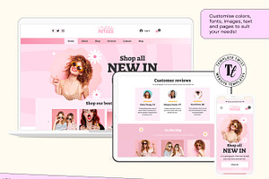 Pink Retro Wix Store Template