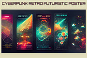 Cyberpunk retro futuristic poster, a Print Template by ZinetroN (Thumbnail 7 of 10)