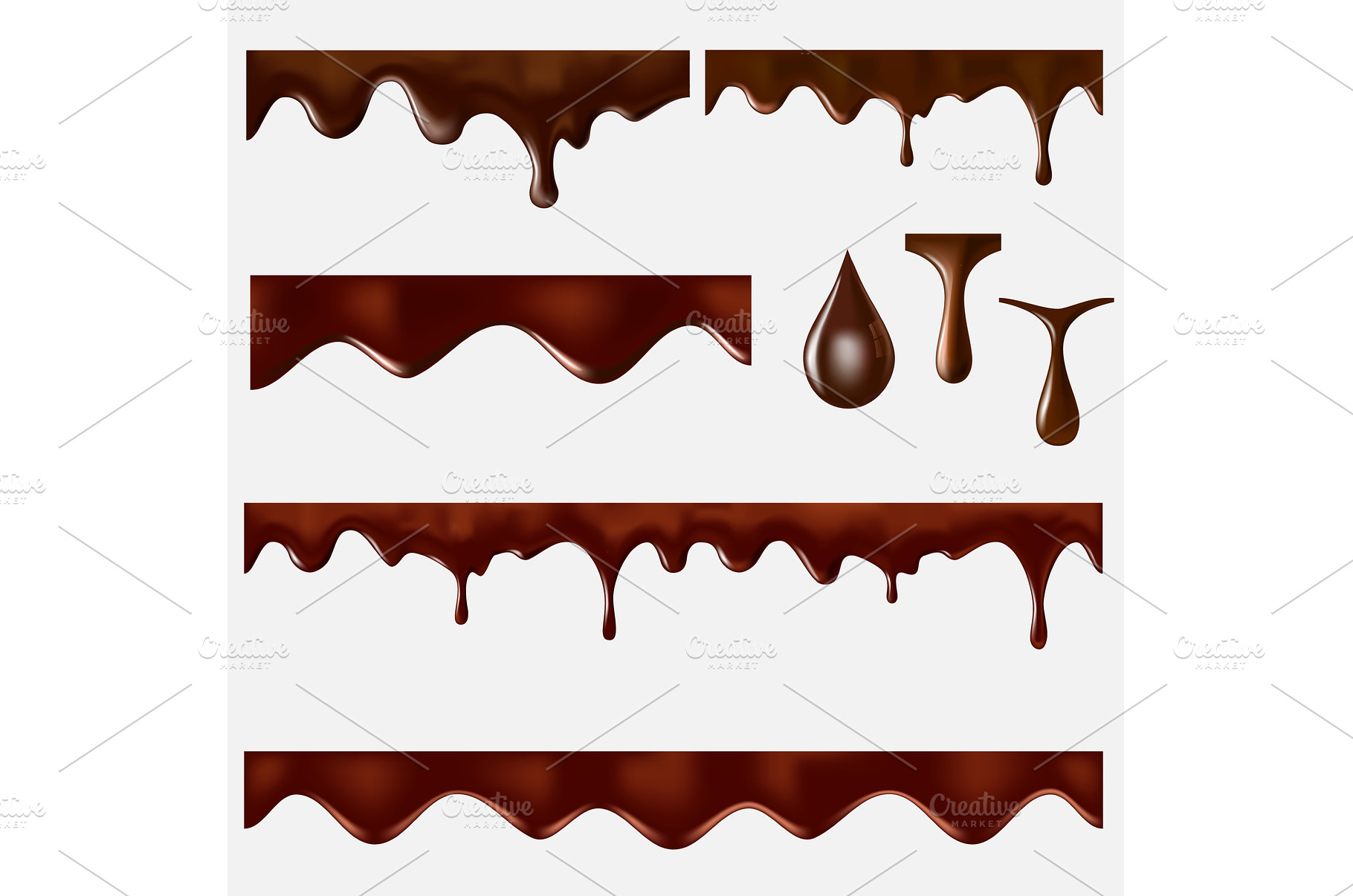 Chocolate melt drip. 3d realistic, a Holiday Photo by piter.goskov