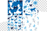 Winter horse pattern svg, a Pattern Graphic by Lucyinyourheart (Thumbnail 4 of 8)