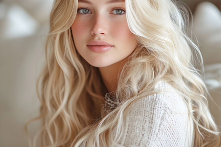 Young woman with long blonde hair, a Person Photo by Beautiful things