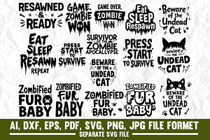 Zombified Fur Baby SVG Bundle, a Graphic by VectorArtPrintableDesign