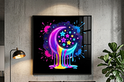 Neon Crescent Moon Stars Art, a Shirt Mockup by Vector Stall (Thumbnail 14 of 14)