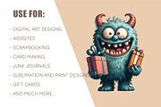 Christmas Monsters. Tshirt, PNG., an Animal Illustration by KENO Mascots (Thumbnail 8 of 8)