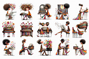 Playing Piano ClipArt, an Illustration by Libby Wishes (Thumbnail 2 of 7)