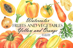 Yellow Orange Fruit And Vegetables