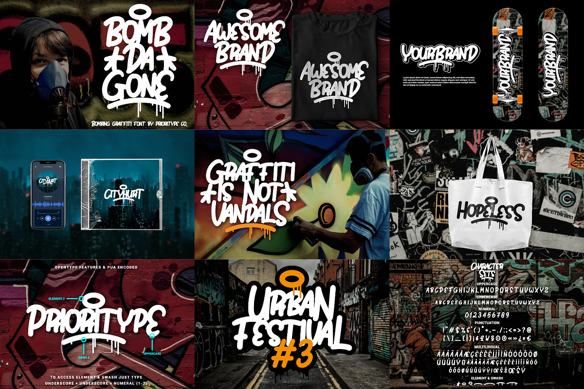 Graffiti Font Bundle - SALE! 90% OFF, a Font by Prioritype Co (Photo 5 of 11)
