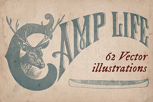 62 vintage outdoors illustrations