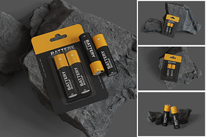 Battery Mockup, a Product Mockup by MrLetters