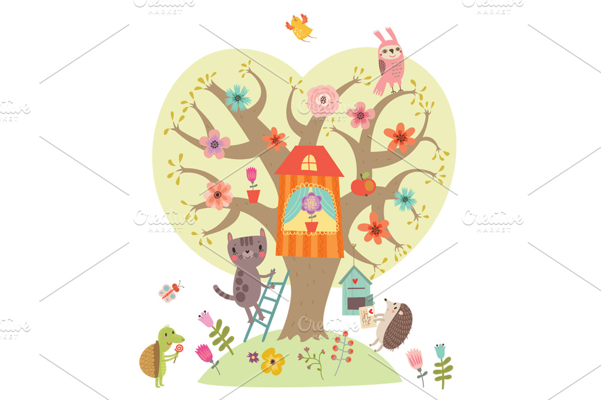 Big set of cute characters, an Animal Illustration by Anna Guz's Store (Photo 7 of 7)