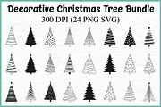Christmas Tree SVG Silhouette Bundle, a Seasonal Illustration by Gfx Expert Team (Thumbnail 1 of 3)