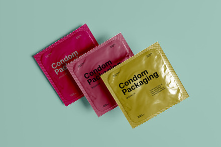 Condom Mockup, a Packaging Mockup by MA-KING_ART