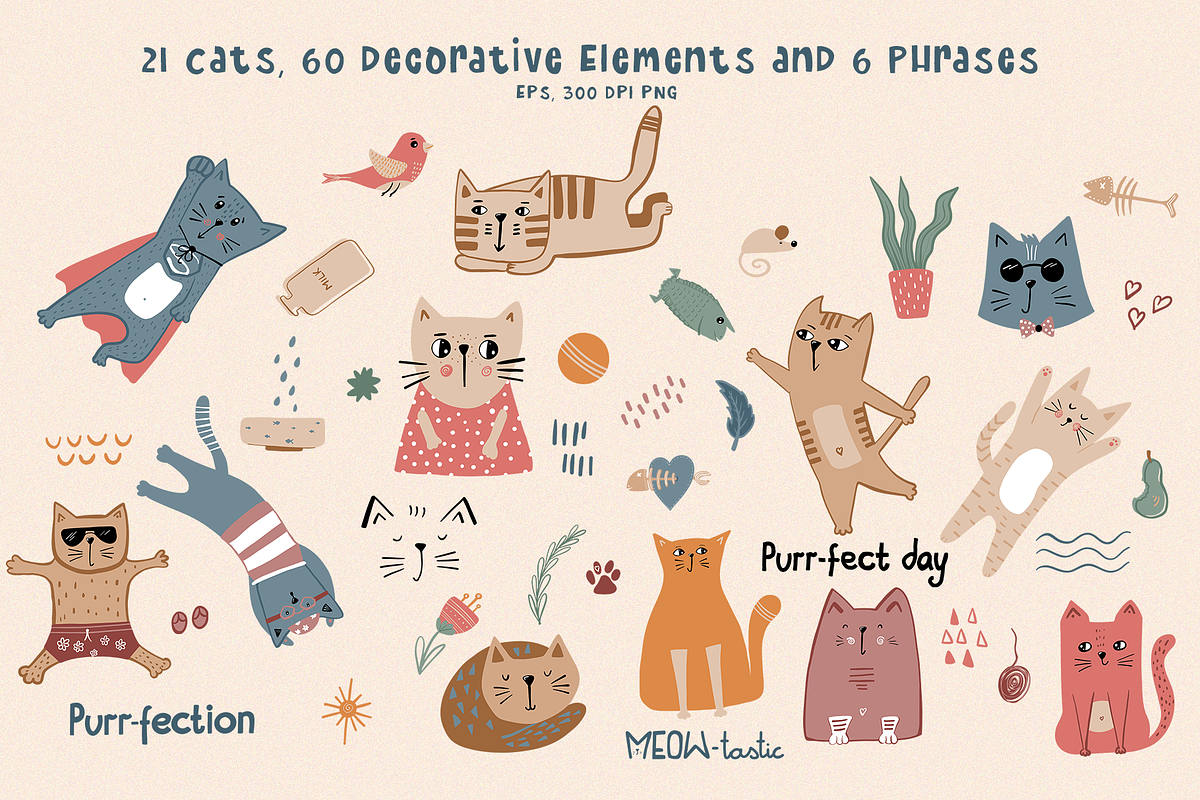 Meow-tastic cats on vacation, an Animal Illustration by PenguinArtStudio (Photo 2 of 11)